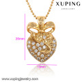 32547 Xuping мода сердце дизайн циркон кулон 18K золотой цвет